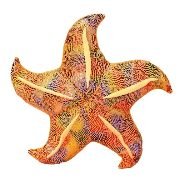 Star Shaped Throw Pillow Star Couch Cushion Decorative Pillows Fluffy Stars Home Decor Plush for Bedroom (Yellow)