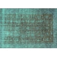 thumbnail image 1 of Ahgly Company Machine Washable Indoor Rectangle Persian Turquoise Blue Bohemian Area Rugs, 5' x 8', 1 of 4