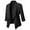 A-Black1004, variant on Womens Waterfall Lapel Blazer Ruched Sleeve Office Meeting Open Front Suit Jacket