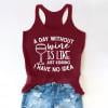 thumbnail image 1 of Débardeurs pour Femmes Athletic Works Débardeurs de Boisson pour Femmes Adultes Filles Été Plage Graphique Amusant Débardeurs Racerback Vestes avec Slogans Blouse, 1 of 5