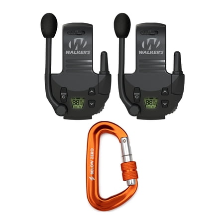 UPC: 0196271708988 | Walker s Tactical/Hunting Walkie Talkie for Razor Muffs (2-Pack) with Carabiner