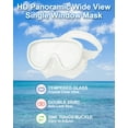 thumbnail image 4 of Reef Tourer Adult Single-Window Mask & Snorkel Set for Age 10+, White, 4 of 7