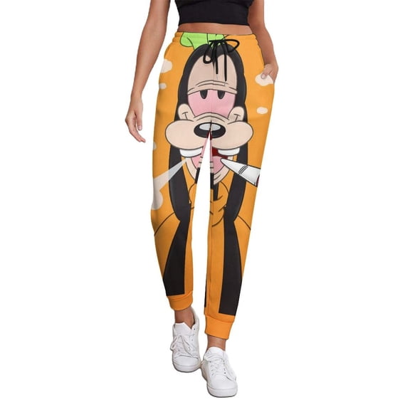Goofy Women's Sweatpants Graphic Print High Waist Casual Joggers Workout Pants Lounge Bottom Pant with Pockets
