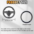 thumbnail image 2 of Bling Soft Leather Steering Wheel Cover, 15 Inch Colorful Rhinestones Auto Elastic Protector with Crystal Diamond for Women, Car Accessories for Most Cars, SUVs, Grey, 2 of 12