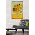 thumbnail image 2 of Sunflowers by Vincent van Gogh Wall Poster, 22.375" x 34" Framed, 2 of 6