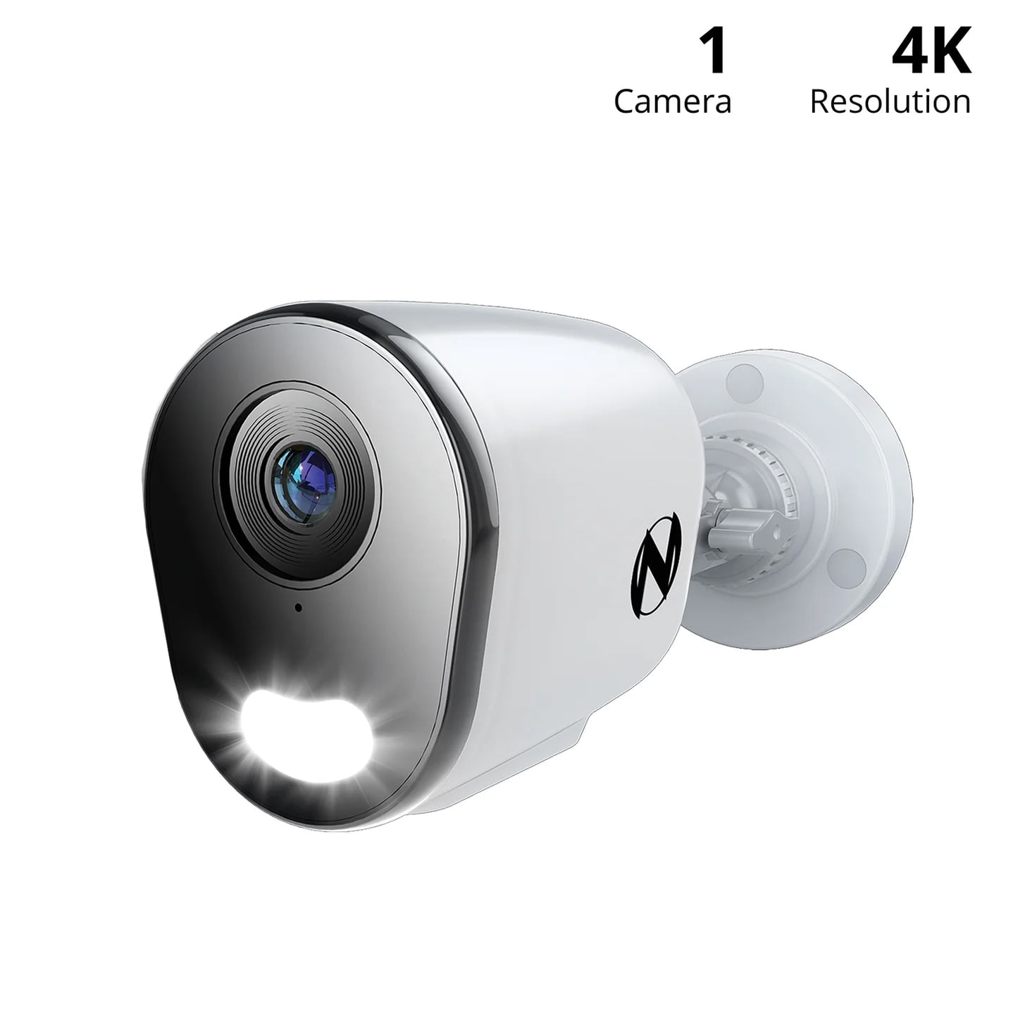Night Owl Add On Wired IP 4K Resolution Deterrence Camera with 2-Way Audio - White