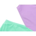 thumbnail image 4 of Serdomi Girls One Piece Swimsuit Trendy Purple Mint Rib Knit Color Block Side-Cutout Bathing Suit for Little & Big Kids Size 10, 4 of 8
