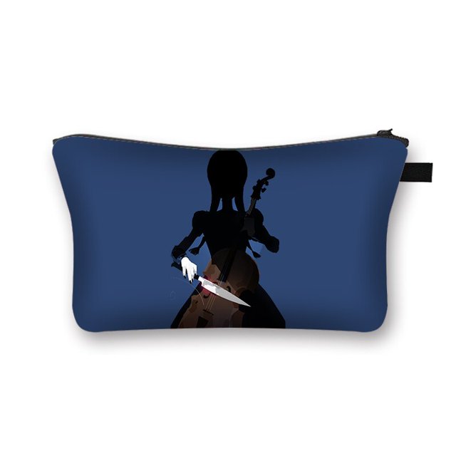 Neceser gótico para chica, bolsa de artículos de tocador para mujer, bolsas de maquillaje con pintalabios informales, regalo de Wednesday Addams and Enid LIUWENJING unisex