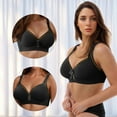 thumbnail image 2 of CFLVAEK Plus Size Women Bras Comfort No Underwire Bralettes Breathable Full Coverage Bra Lifting Up Everyday Bras Black XXXXL, 2 of 10