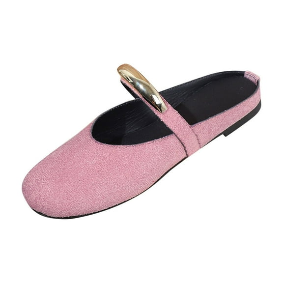 Mary Jane Square Toe Ballet Flats for Women - Comfortable Ankle Strap Casual Slip On Flats Women's Flats Comfortable Square Toe Dress Flats Retro Soft Mary Jane Flats