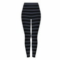 thumbnail image 2 of Women's Striped Leggings Halloween Costume High Waist Stretchy Casual Running Yoga Pants Multicolor XXL, 2 of 9