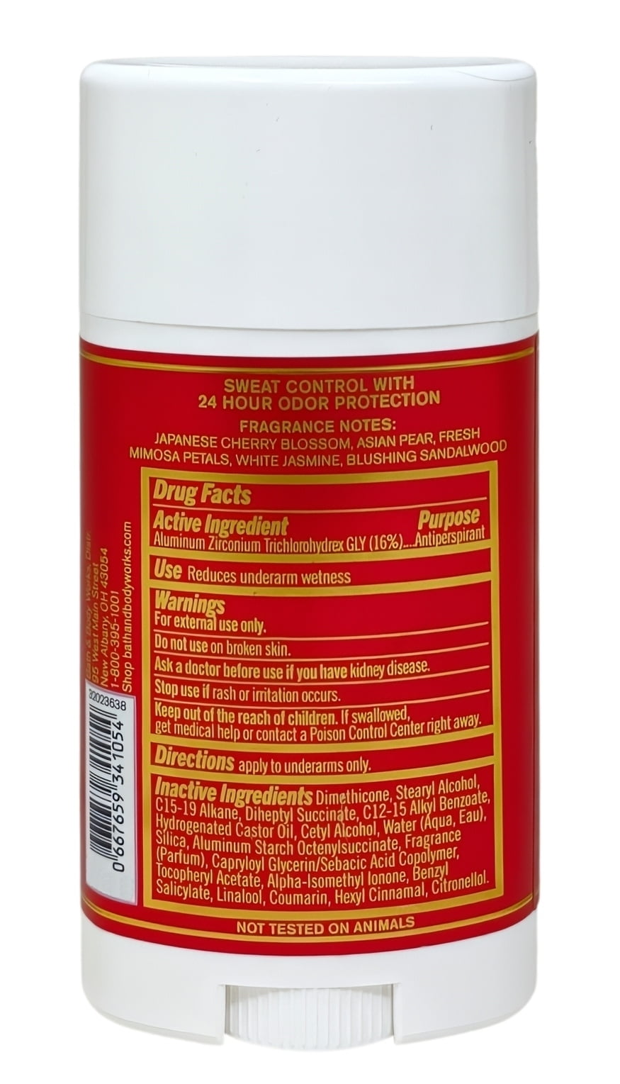 Bath & Body Works Japanese Cherry Blossom 2 Antiperspirant Deodorants with a Natural Oats Sample Soap