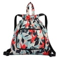 thumbnail image 2 of Travel Bags Organizer for Luggage Foldable Large Capacity Travel Backpack Drawstring Pocket Ultra Light Nylon Cloth Multifunctional Print Foldable Bag Organizer, 2 of 3