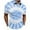 A099-Blue, variant on POTETI Mens Polo Shirts Short Sleeve Collared Casual Shirts Tie Dye Loose Quarter Zip Tops