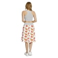 thumbnail image 5 of Women's Hummingbird Watercolor Tropical A-line Printed Skirt Casual Wear, S, Orange Vermilion Green, by Ambesonne, 5 of 6