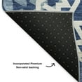 thumbnail image 3 of Addison Rugs Mayfield Washable Transitional Circles Navy Rectangle Rug, 2'6" x 3'10", 3 of 6