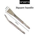 thumbnail image 1 of Chendee 1Pc Chisel Bits Square/Round Handle Shank For Electric Hammer 45# Carbon Steel,14X200X35, 1 of 8