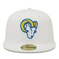 thumbnail image 2 of Men's New Era White Los Angeles Rams Omaha Ram Head 59FIFTY Fitted Hat, 2 of 6