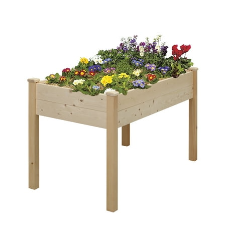Ainfox Wood Raised Garden Bed Vegetable Flower Planter with Legs