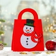 thumbnail image 6 of Horivan Christmas Decoration Gift Bag with Snowman Design, Non-Woven Reusable Party Favor Bags for Holiday Candy, Apples, Gifts, Stocking Stuffers, 30x20x5cm, 6 of 6