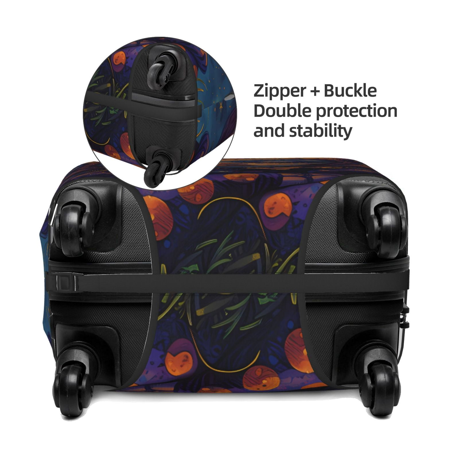 Vsdgher Dreamy Jester Under Stars Luggage Cover Suitcase Cover Protector Anti-scratch Suitcase cover Fits 18-32 Inch Luggage(No luggage included)-Large