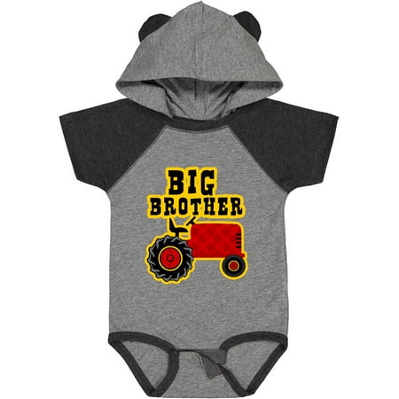 

Inktastic Red Tractor Big Brother Gift Baby Boy Bodysuit