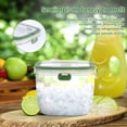 thumbnail image 4 of Plastic Portable Clear Ice Cube Storage Bin with Lid and Tong for Freezer, 4 of 9