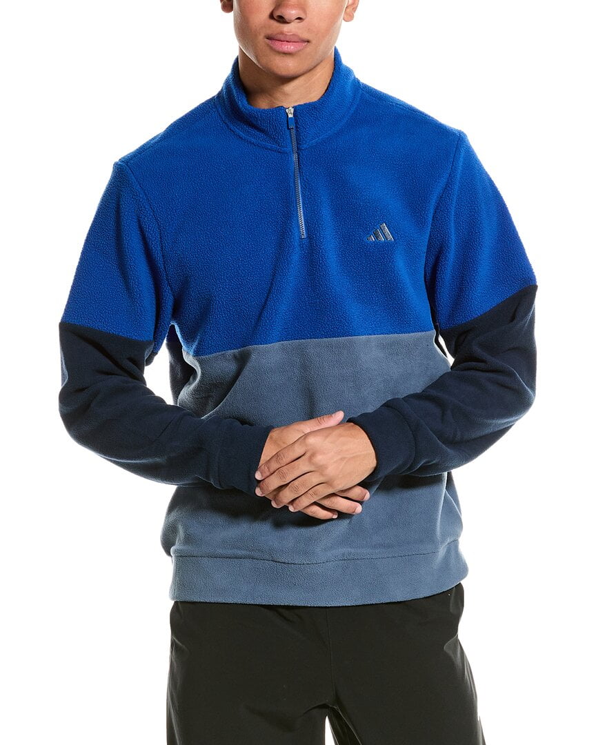 Adidas Stadium Quarter Zip Woven Men's Short Sleeve Pullover
