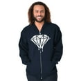 thumbnail image 5 of Diamond Dripping Fashionable Girly Zip Up Hoodie Men's Women's Brisco Brands M, 5 of 6