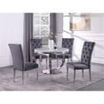 thumbnail image 2 of Layla Chaises Latérales Modernes en Velours Gris (Ensemble de 2), 2 of 2