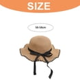 thumbnail image 2 of Sombrero de 56-58cm de circunferencia para mujer, protector solar de verano, sombrero de ala grande, sombrilla de viaje, sombrero de paja para playa, sombrero para el sol con lazo, 2 of 5