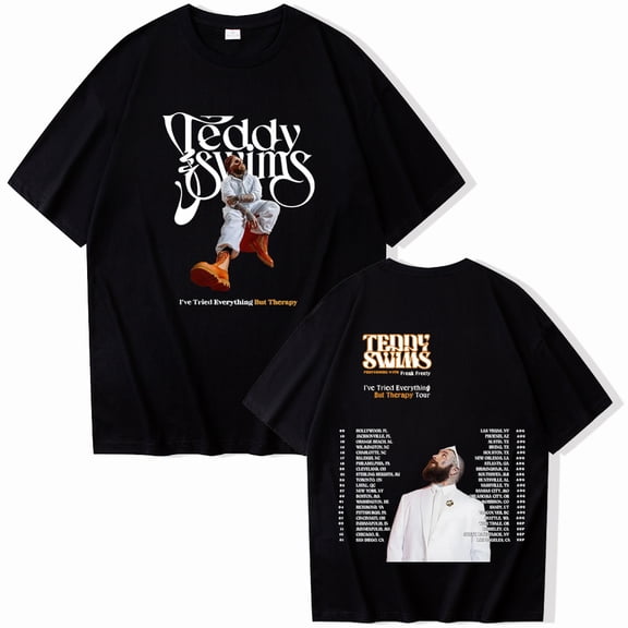 Teddy Swims Inspired 2025 Tour Vintage Cotton T-Shirt - Unisex O-Neck R&B Night Casual Spring Summer