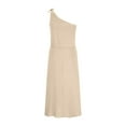 thumbnail image 6 of ZQUUVOU Women's One Shoulder Dress Sleeveless Tie Waist Loose Fit Summer Maxi Dress Khaki,L, 6 of 7