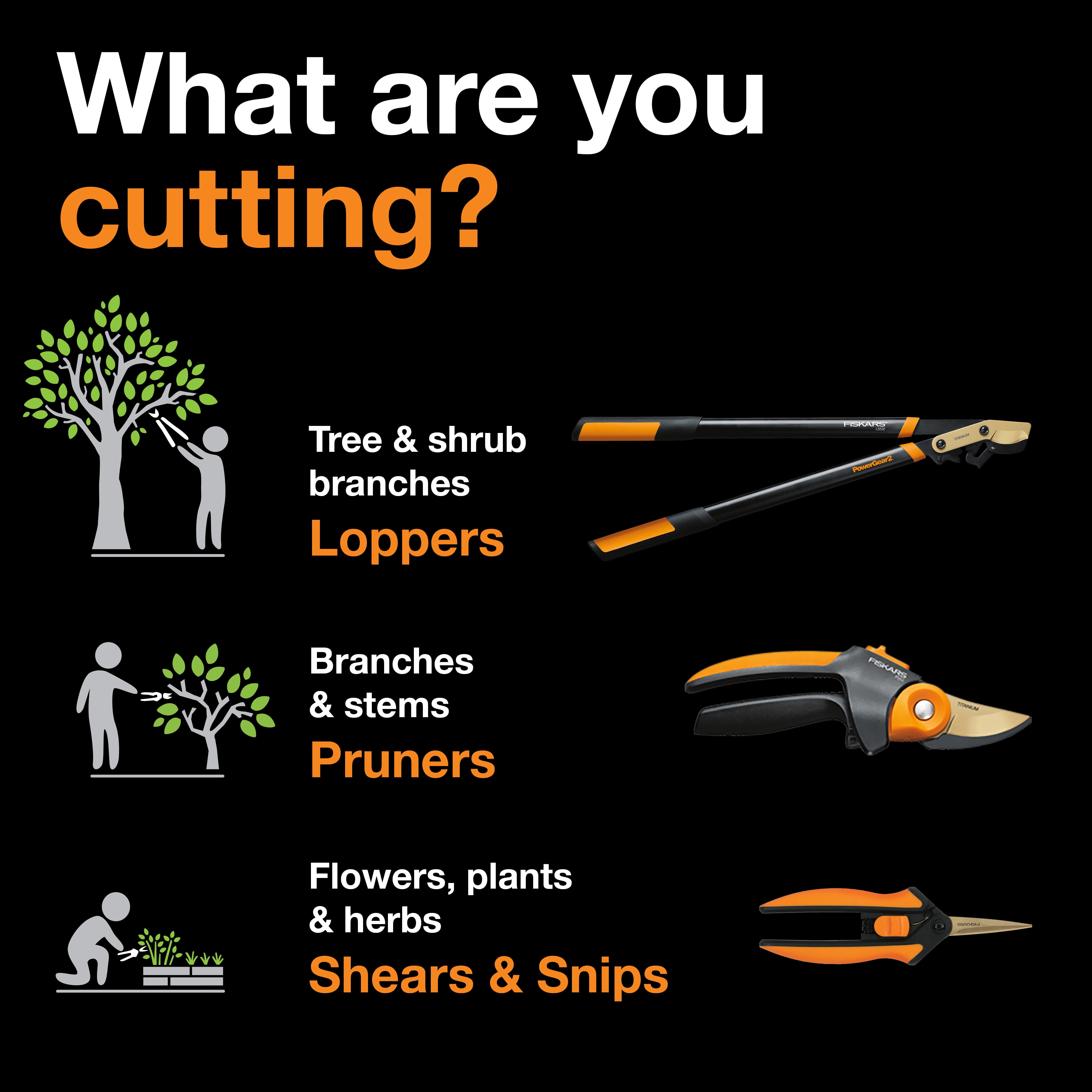Fiskars Extendable Power-Lever Titanium Hedge Shears
