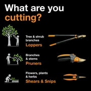Fiskars PowerGear2 Titanium Tree Trimming Lopper 32 Long 3.9 lbs., 2 Cut Capacity, Black