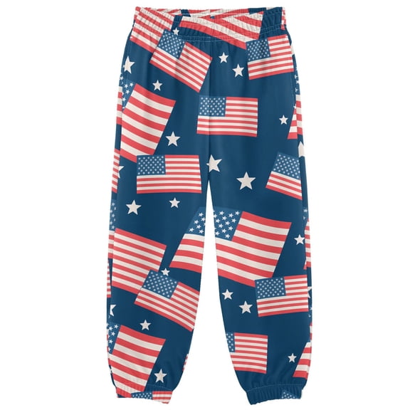 joogoo American Flag Stars-s1 Boys' Sweatpants Jogger Pants 5-6Y