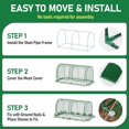 thumbnail image 7 of SPECILITE 98×49×49in Garden Plant Netting Mesh Cover for Raised Bed with Roll-up Zipper Door for Vegetables Fruits, Large Tunnel Gardening Net, Green, 7 of 7