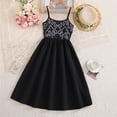 thumbnail image 2 of Robe d'Été pour Filles Mode Imprimé Bretelles Épissées Robe Maxi pour Enfants Décontractée Élégante Robe Longue pour Filles Printemps-Été, 2 of 8