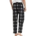 thumbnail image 3 of FELEMO Men's Pajama Pant Comfy Soft Lounge Plaid Sleep Pants(Black&Grey/L), 3 of 3