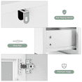 thumbnail image 3 of Homfa 70''H Pantry Storage Cabinet, Kitchen Hutch Cabinet with Tempered Glass Doors & 2 Adjustable Shelves, White, 3 of 10