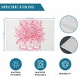 thumbnail image 6 of Eucalyptus Pink Placemats Set of 6, Vintage Bottle Succulents Flower Stripes Placemats for Dining Table, Place Mats for Kitchen Tabletop, Waterproof Wipeable Dining Table Mats Set, 6 of 9