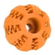 thumbnail image 4 of Pelota de juguete para perros con forma de sandía y lunares, juguete interactivo giratorio para mascotas, color naranja, 4 of 14