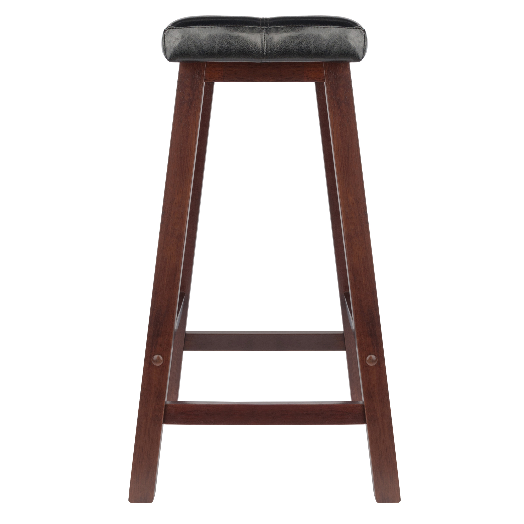 Winsome Wood Mona Cushion Saddle Seat Counter Stool, Black & Walnut - image 3 of 7