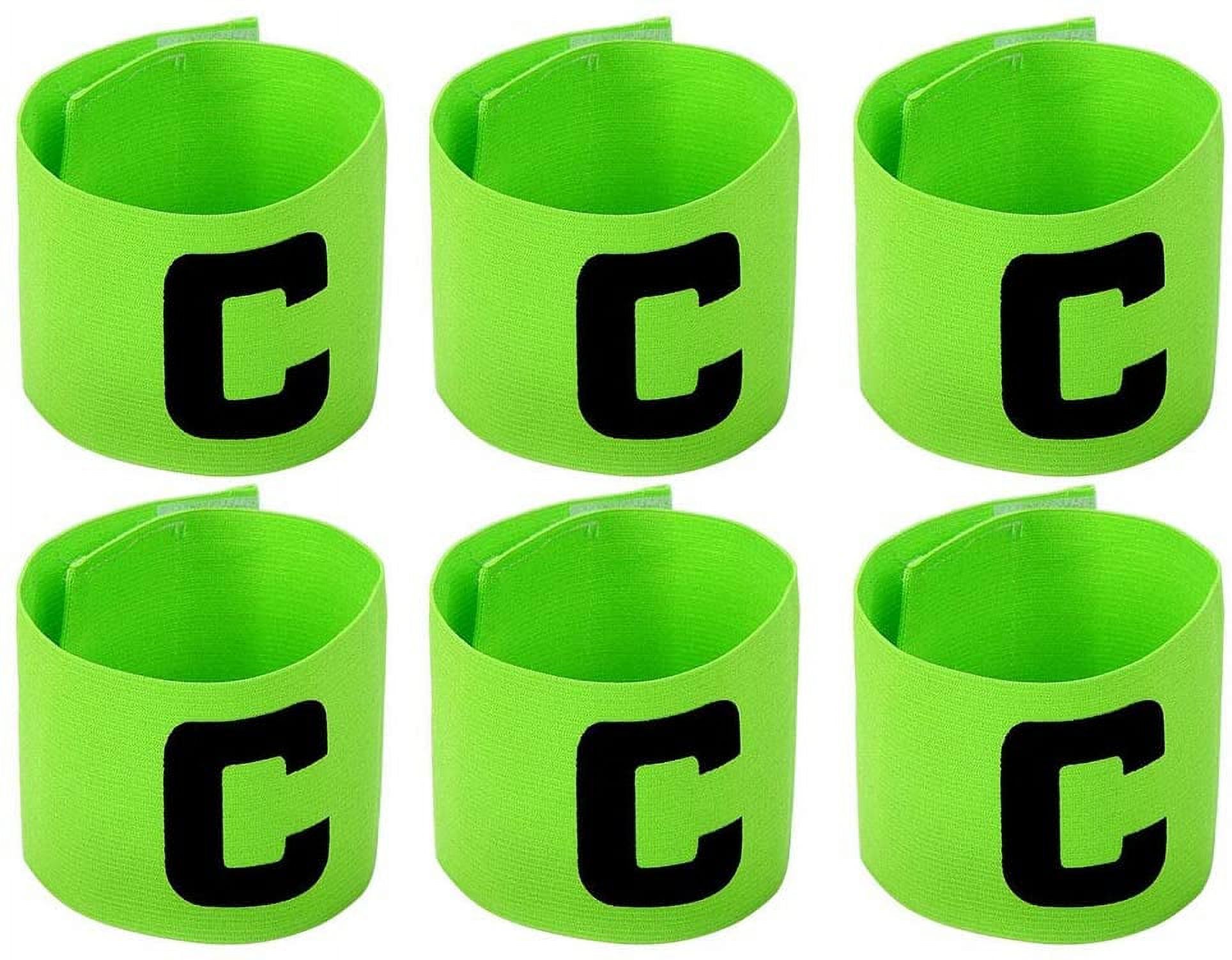 Brassard De Capitaine De Football - Lot De 6 Pièces Avec Lettre C - Élastique Ajustable, Lavable - Pour Sports D'équipe - 8