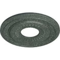 thumbnail image 3 of Ekena Millwork 20 5/8"OD x 6 1/4"ID x 1 3/8"P Lauren Ceiling Medallion (Fits Canopies up to 6 1/4"), Hand-Painted Athenian Green Crackle, 3 of 6