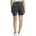 thumbnail image 2 of Now This Womens Cotton Asymmetrical Button Denim Shorts Tekin 25, 2 of 2