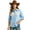 Light Blue, variant on Men's Fringe Western Snap Button Shirt, Long Sleeve Cowboy Cowgirl Casual Blouse for Rodeo & Festivals L
