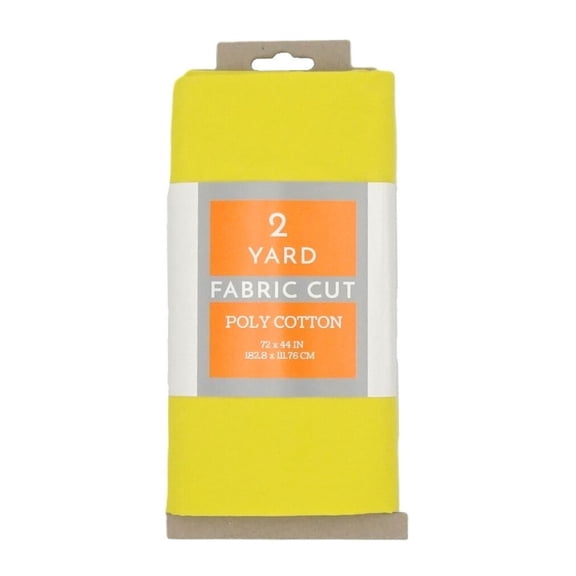 Shason Textile 2 Yard Cut Poly Cotton Fabric, Canary, 44" Wide for Craft & Quilting Projects