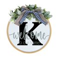 thumbnail image 2 of Rovga Welcome Door Sign 2024 New Last Name Year Round Front Door Wreath Front Door 26 Letter Farmhouse Wreath With Wreath Bow Wreaths For Front Door Outside Hanger Decor K One Size, 2 of 4