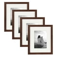 thumbnail image 1 of DesignOvation Gallery Wood Picture Frame (Set of 4), 8" x 10", Walnut Brown, 1 of 6